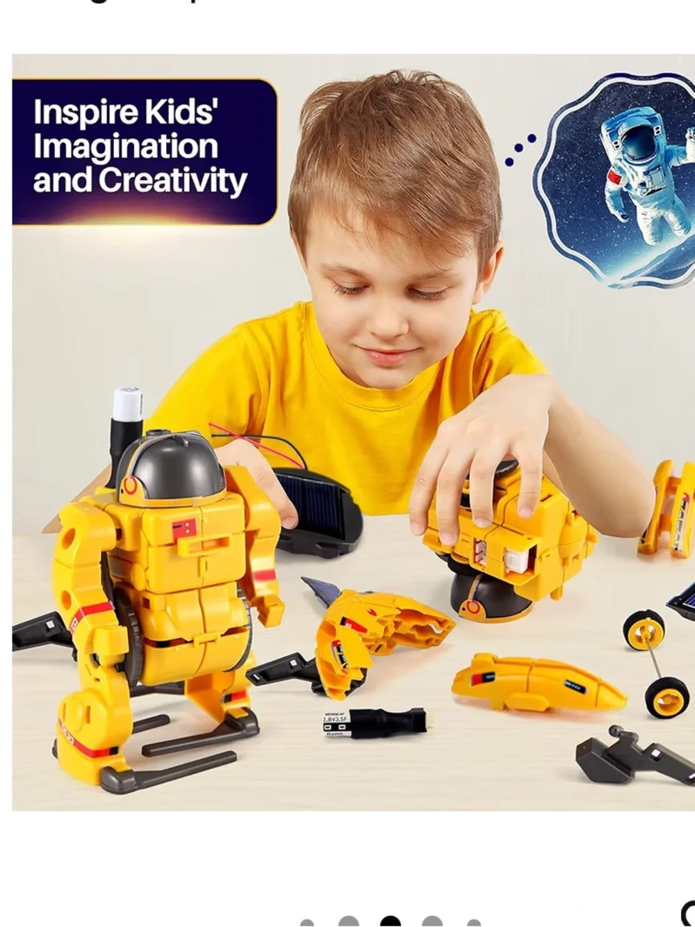 STEM Projects for Kids Age 8-12, Science Kits Boys, Solar Robot Space 005